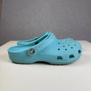 Turquoise Crocs Classic Clog Sandals Size M7 W9 Comfort Slip On Water Shoes